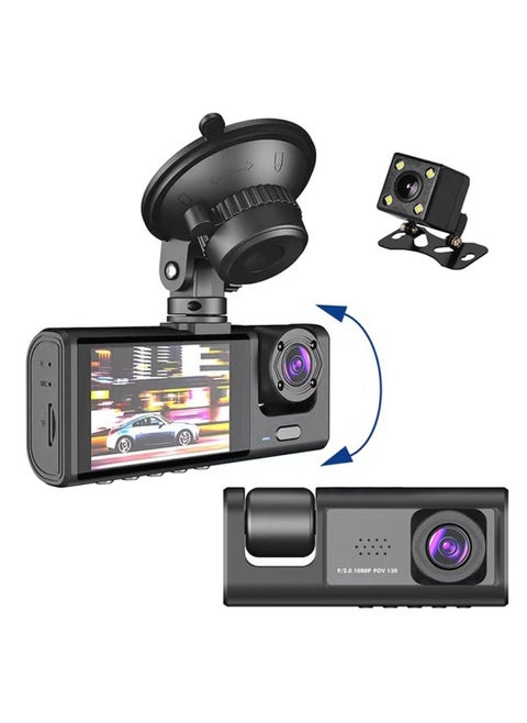 1080P FHD Dash Cam Front and Inside with 140° Wide Angle, 24-Hour Parking Monitor, Motion Detection, Loop Recording, Easy Installation