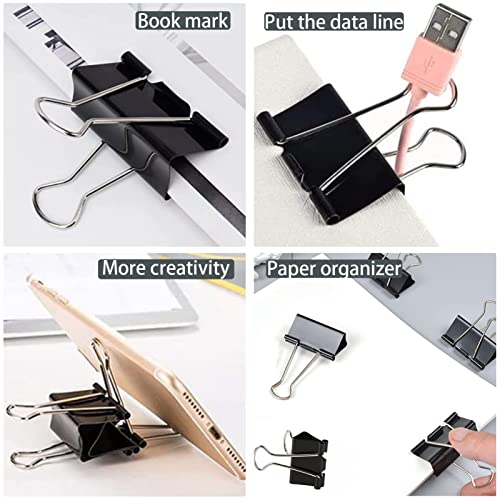 Aellabus Extra Large Binder Clips 2.4 Inch (36 Pack), Upgrade Giant Binder Clips Big Paper Clips Clamps for Office and Home Supplies, Black by Aellabus - Image 4