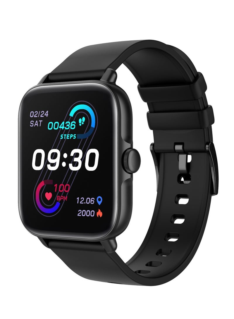 AROAQ Smart Watch, 1.7" Large HD Display Fitness Tracker Watch, Ip67 Waterproof Long Battery Life Smart Wrist Watch, Heart Rate Sleep Monitor Health Monitor Watch with 28 Sports Mode, (Black) - Image 1