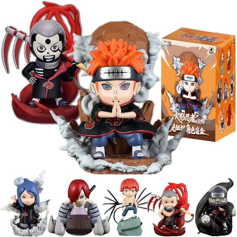 ميني سو MINISO Naruto Shippuden Akatsuki Series Figure Blind Box Second Release, Stylish Ornament for Collection and Gifting - Image 1
