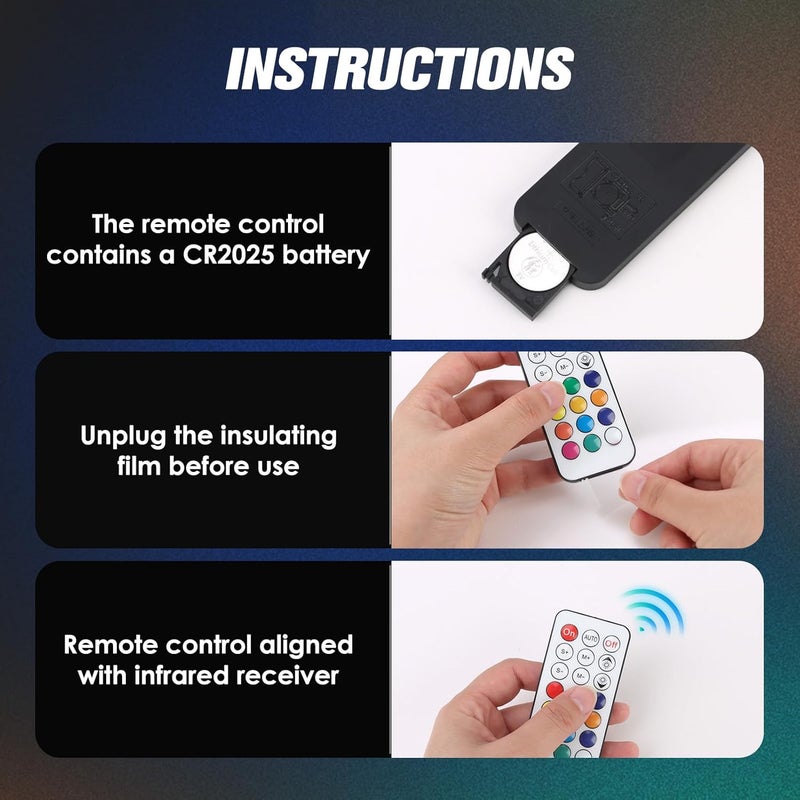 WrteEase DC5V/12V/24V RF Wireless Remote LED Controller, Addressable Mini LED Strips Compatible with WS2812B and WS2811, 3 Pin JST Connector, 21 Key Remote, Max 2048 Pixel Capacity - Image 4