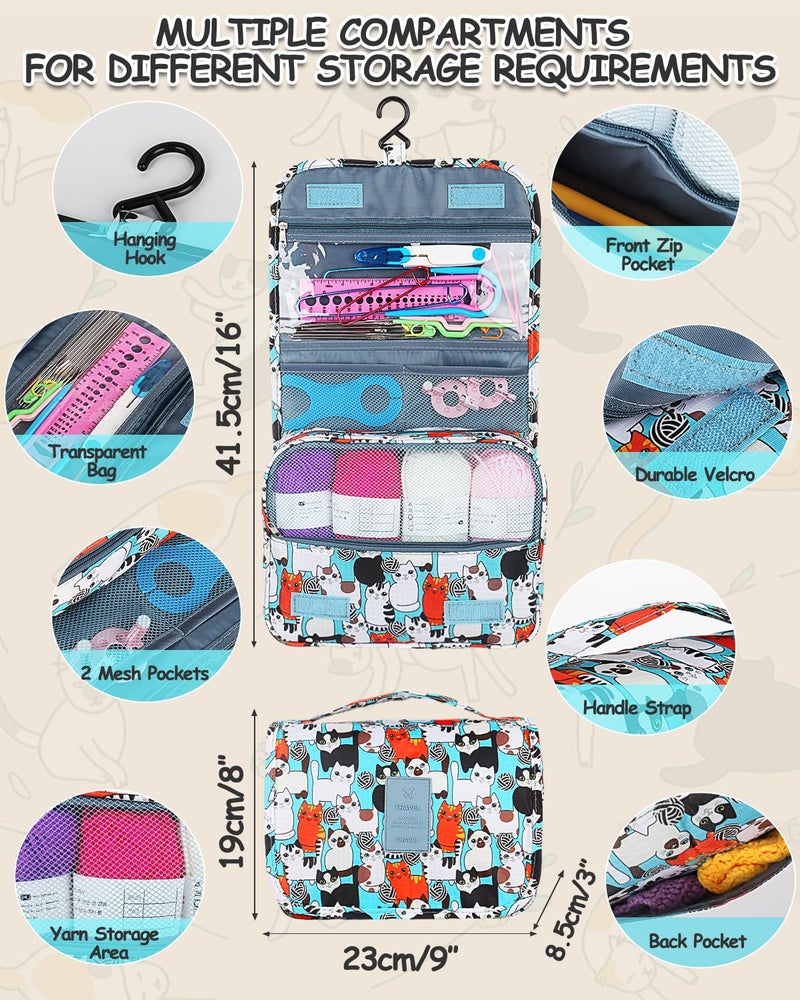 Aeelike Crochet Kit with Bag for Travel, Easy Learn to Crochet Kit for Beginners All Age,69pcs Crochet Starter Kit Include Crocheting Instruction, 21pcs Crochet Hooks,15pcs Yarn and Storage Bag - Image 3