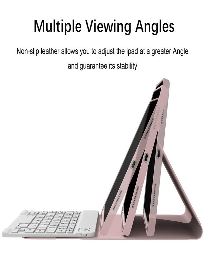 Divufus جراب لوحة مفاتيح Divufus لجهاز iPad الجيل الحادي عشر (A16) 2025، ولجهاز iPad الجيل العاشر 2022 [لوحة مفاتيح لاسلكية قابلة للفصل مغناطيسيًا] [يدعم 3 أنظمة] جراب قابل للطي مع حامل قلم، وردي - Image 4