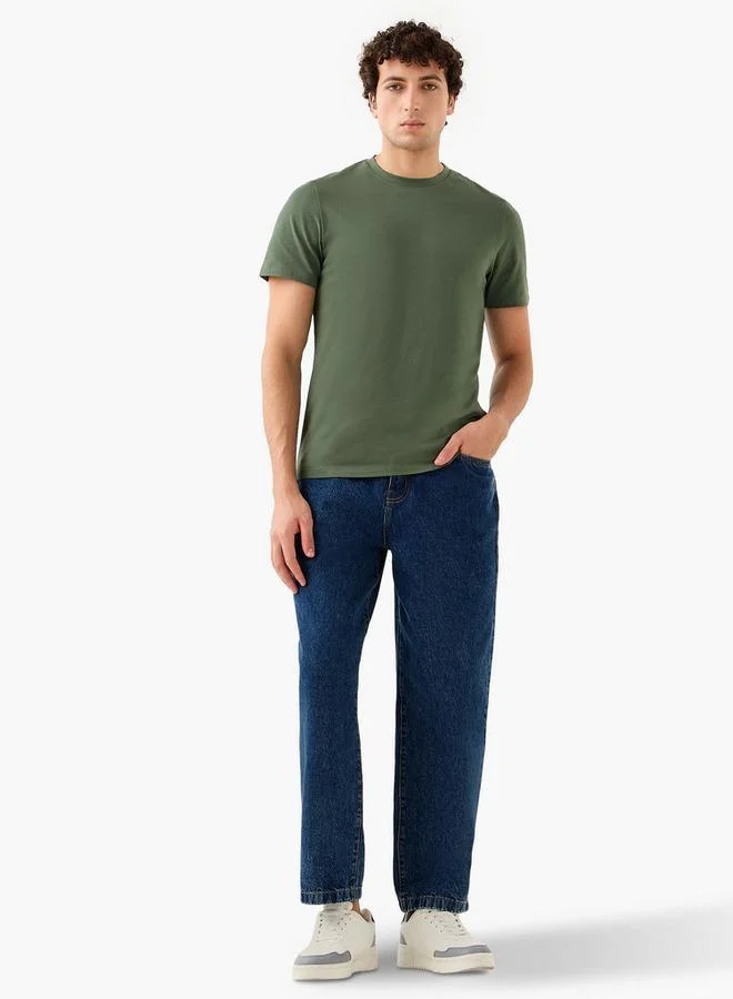 سبلاش فيڤ تيشيرت بياقة دائرية بقصة عادية