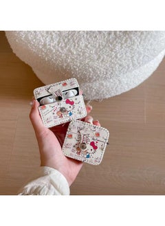 Suitable For AirPods 4 Headphone Case Cartoon All-inclusive Leather Case For Apple1/2 Generation Pro2 Bluetooth Protective Case One-piece Case-Color:One-piece Leather Case-cartoon Bear-Model:Airpods 3 Generation (protective Cover)