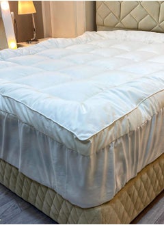 Mattress Topper Feather Size 110 × 190 × 8 cm From Family Bed