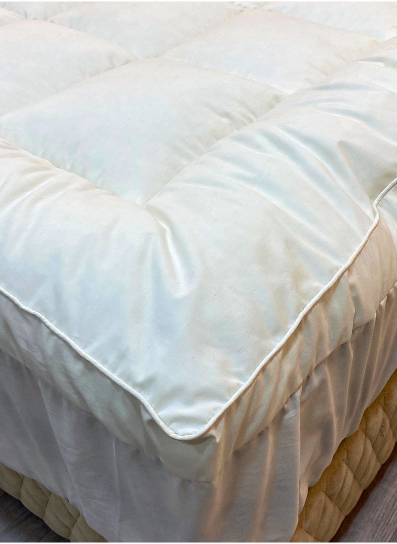 Family Bed - Mattress Topper Feather Size 110 × 190 × 8 cm From Family Bed - Image 1