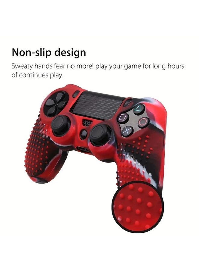 Black Camo Silicone Skin Grip Anti Scratch Cover For PS4 Controller Enhanced Grip - Image 3