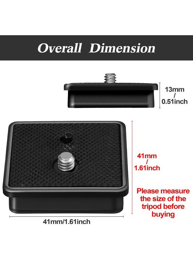 TOODOO 2 Pieces 41mm QR Release Plate Camera Tripod Ball Head Quick Release Plate Replacement Compatible with Ambico V0552 V0554, Sunpak 7500 Pro 7500tm 7575, Kalimar Pro-tech V40 - Image 2