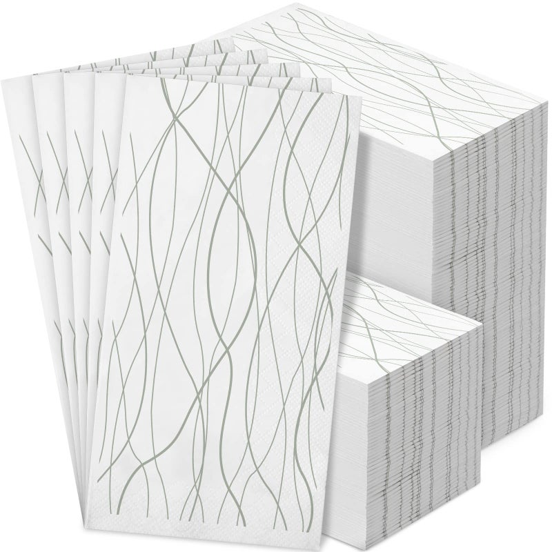 Spiareal Spiareal Guest Bathroom Paper Hand Towel Disposable Towels Paper Napkins for Guest Disposable Hand Towels Decorative Napkins for Kitchen Parties Wedding(200 Count) - Image 1