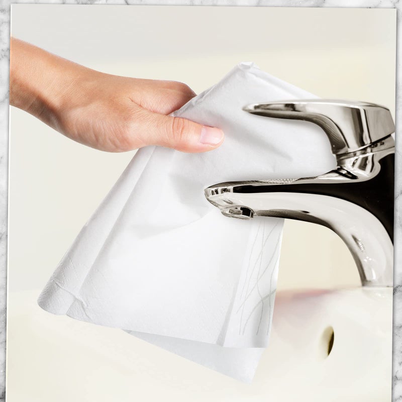Spiareal Spiareal Guest Bathroom Paper Hand Towel Disposable Towels Paper Napkins for Guest Disposable Hand Towels Decorative Napkins for Kitchen Parties Wedding(200 Count) - Image 5
