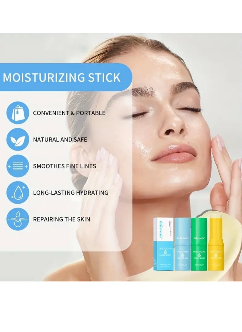 Moisturizing and Nourishing Cream Stick Multi Balm Facial Moisturizer Stick Balm Under Eye Cream Face Balm Stick for Hydrating and Smoothing Dry Skin Moisturizing Day and Night Stick