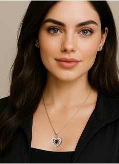 Generic Ladies' charm necklace, heart-shaped metal jewelry, elegant and luxurious necklace, adorable pendant necklace suitable for girls, versatile necklace for various occasions  - Image 2