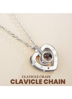 Generic Ladies' charm necklace, heart-shaped metal jewelry, elegant and luxurious necklace, adorable pendant necklace suitable for girls, versatile necklace for various occasions  - Image 3