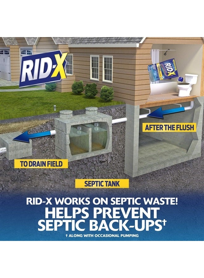 Rid-X Septic System Treatment, Septic Tank Treatment, 3-Monthly Supply Dual Action Septi-Pacs - 3.2 oz - Image 2