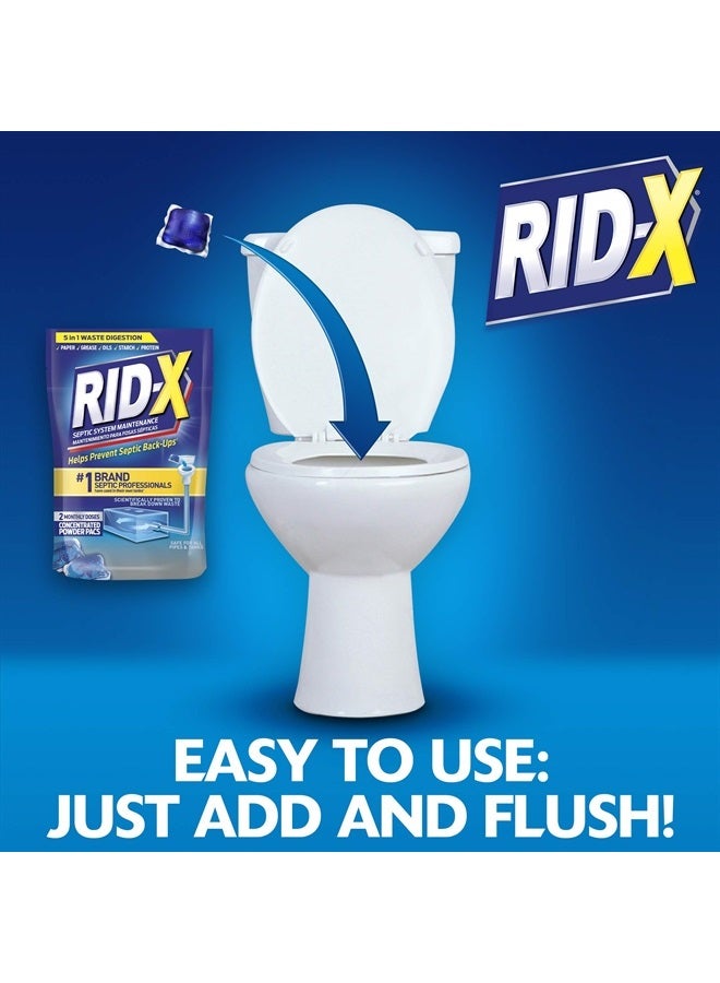 Rid-X Septic System Treatment, Septic Tank Treatment, 3-Monthly Supply Dual Action Septi-Pacs - 3.2 oz - Image 3