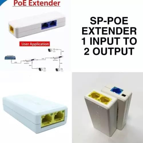 JK VISION POE Repeater 10/100Mbps 1 to 2 POE Extender Networking Device, Supports 2 Cameras up to 100M, External Power not Required - Image 2