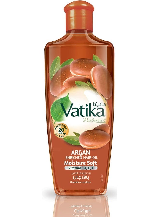 Vatika Naturals Argan Enriched Hair Oil, 200 ml - Image 1