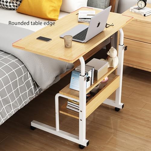 MUGATH Adjustable Work Stand Mobile Side,Workstation Laptop Student Desk Sit Desk Small Snack Table Floor Table, Bed and Couch Laptop Stand for Bed - Image 2