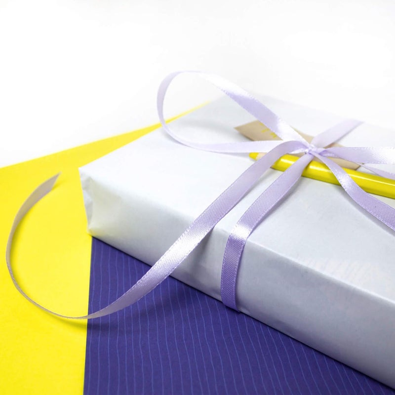 LilyRin Light Purple Ribbon 1/4 Inches 36 Yards Satin Roll Perfect for Scrapbooking, Art, Wedding, Wreath, Baby Shower, Packing Birthday, Hair Accessories Scrapbooking Lavender - Image 2