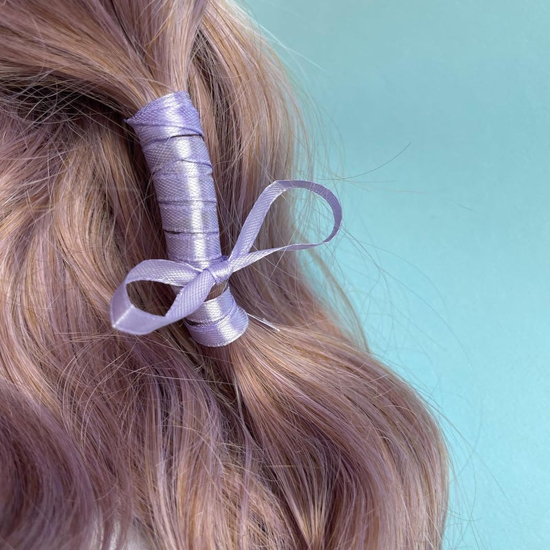 LilyRin Light Purple Ribbon 1/4 Inches 36 Yards Satin Roll Perfect for Scrapbooking, Art, Wedding, Wreath, Baby Shower, Packing Birthday, Hair Accessories Scrapbooking Lavender - Image 3