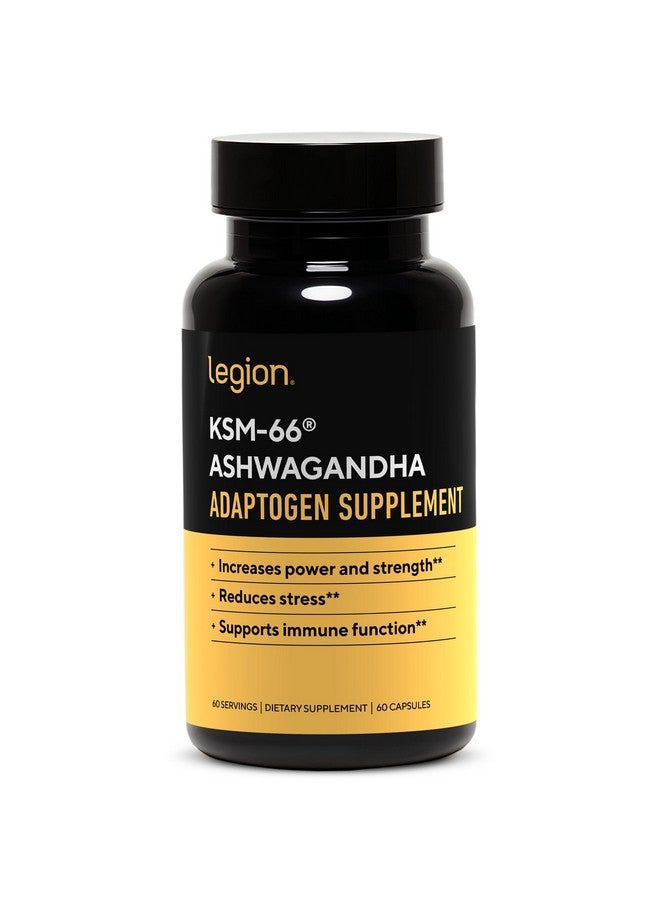 LEGION KSM-66® Ashwagandha Root Extract - Ashwagandha Root Powder Supplement to Improve Your Mood, Sleep & Athletic Performance - Extra Strength Ashwagandha Root Extract (60 Servings) - Image 1