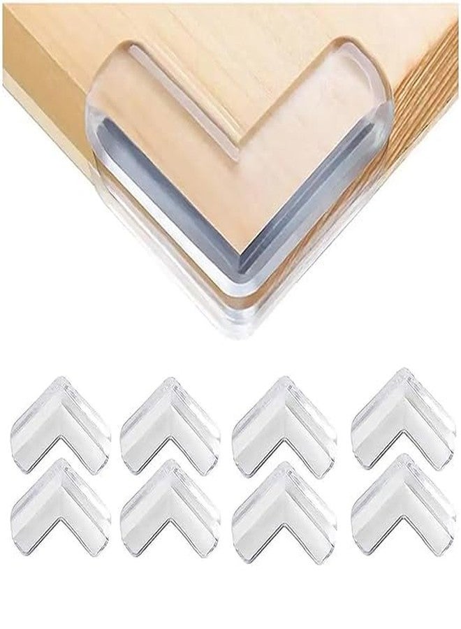 SHOPECOM Table Protectors, Baby Corner Protector, Clear Furniture Corner Cabinets and Edge Safety Bumpers, Cushion to Cover Sharp Furniture and Table Edges(4pc) - Image 1