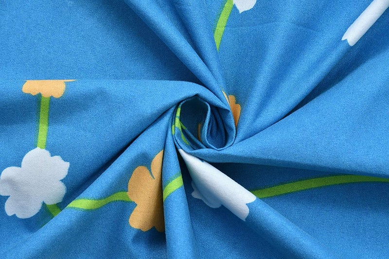 Castiqa Queen Size Micofiber Polycotton Quilt Cover/Duvet Cover/Razai Cover/Blanket Cover with Zipper 80 X 90 Inches (BlueO) - Image 3