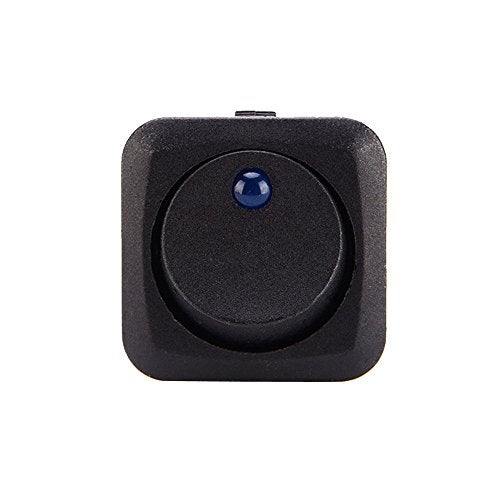 ESUPPORT 25mm Car Boat Round Dot Blue LED Light Rocker Toggle Switch 12V 25A Dash Board ON Off Pack of 5 - Image 3