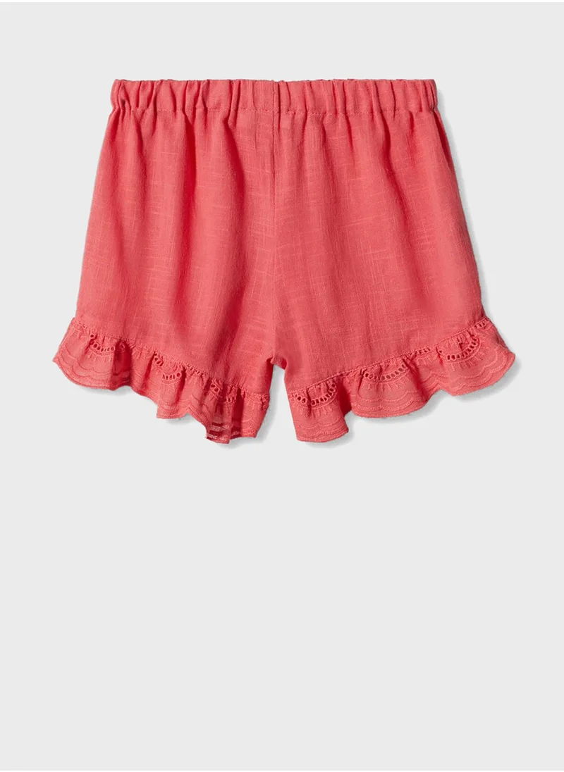 MANGO Kids Embroidered Shorts