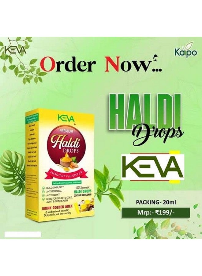 Keva KEVA Haldi Drops Enriched with Curcumin and Kesar for Immunity Booster (20ml X 2)  - Image 3