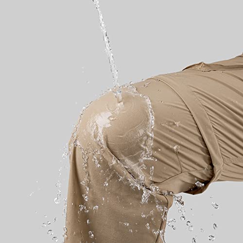 Gash Hao Mens Hiking Convertible Pants Outdoor Waterproof Quick Dry Zip Off Lightweight Fishing Pants（Khaki 32X32） - Image 4