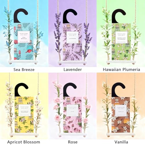 ROSE COTTAGE Large 12 Packs Lavender Hanging Closet Deodorizer Air Freshener Long Lasting Scented Sachets Smell Goods for House - Image 4