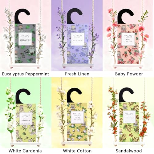ROSE COTTAGE Large 12 Packs Lavender Hanging Closet Deodorizer Air Freshener Long Lasting Scented Sachets Smell Goods for House - Image 5