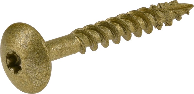 Power Pro 47873 Lag Screws, 1/4" x 2", Star Drive Construction Lag Screws, Rust Resistant, Ceramic Coated Bronze, 5lb Tub, 250 pcs - Image 1