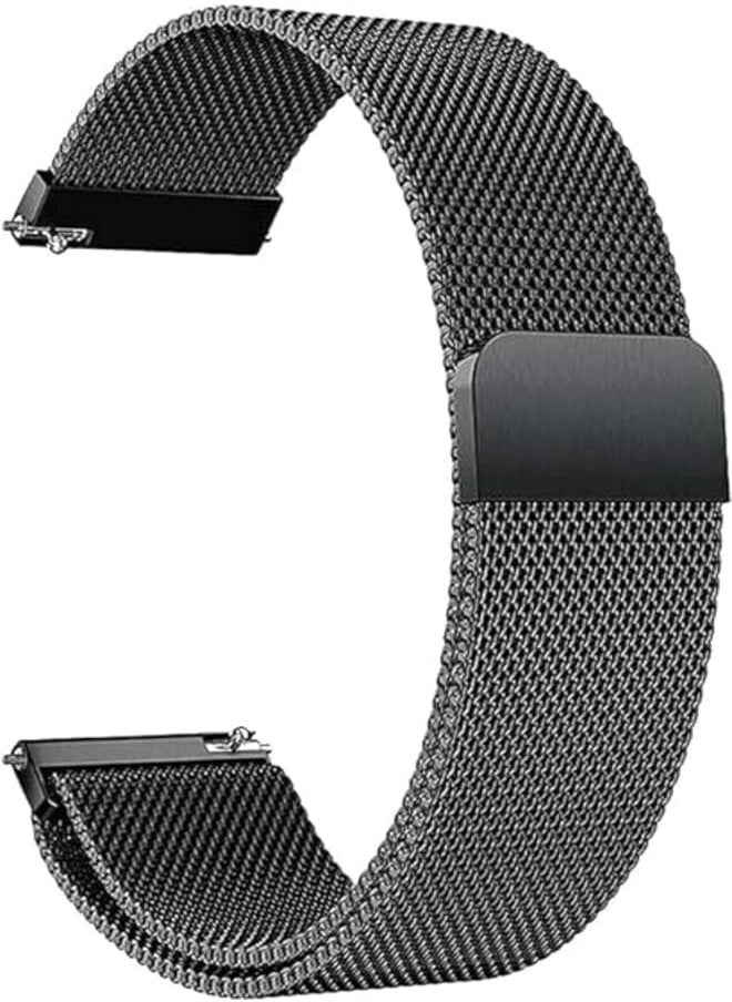 Next Next store 22mm Magnetic Stainless Steel Mesh Loop Band Compatible with Samsung Galaxy Watch 3 45mm/Gear S3 Frontier, Replacement for Ticwatch Pro/Samsung Galaxy Watch 46mm 