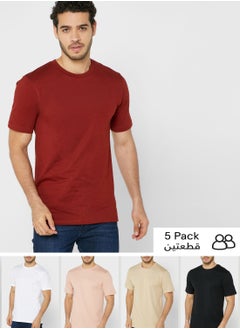 5 Pack Essential Crew Neck T-Shirts