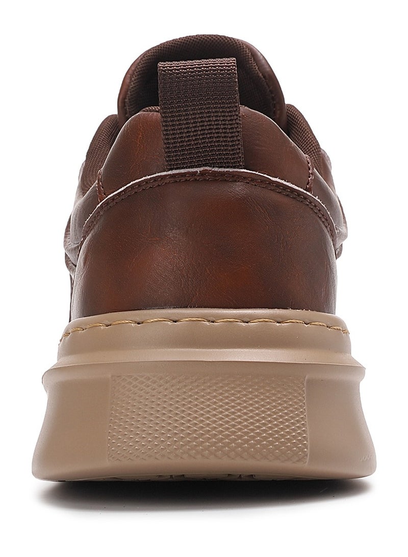 Sky View SKY VIEW Men's Fashion Shoes Ultrafine Fiber Vamp Casual Shoes For Men Non Slip Lace Up Chunky Sneakers Cushioned And Lightweight Low Top Walking Shoes  - Image 4