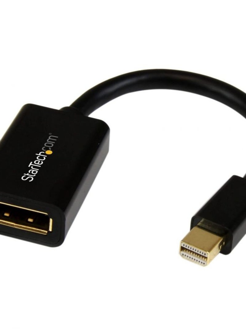 StarTech.com Mini DisplayPort to DisplayPort Adapter - 4K x 2K UHD Video - Mini DP to DP Converter - Mini DisplayPort to DisplayPort 1.2 Adapter - mDP PC/Computer to DP Monitor/Display (MDP2DPMF6IN) - Image 1