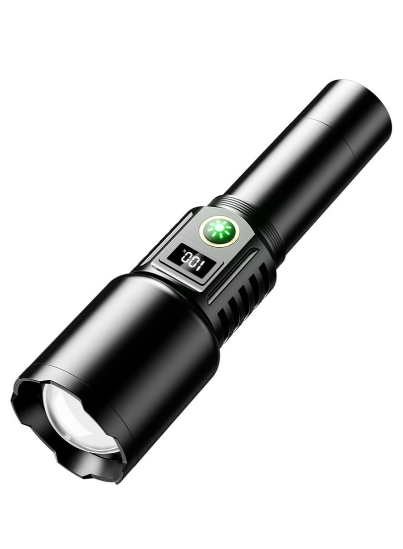 Generic P90 SX508 Multi Functional Waterproof Telescopic Flashlight With Digital Display Battery Indicator  - Image 1