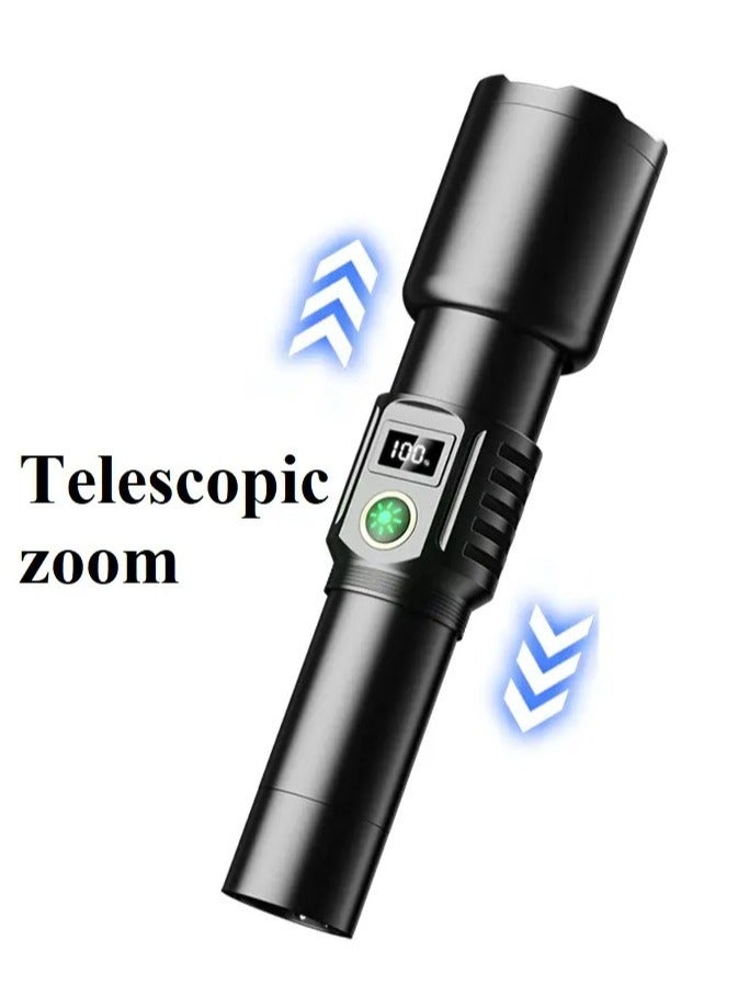 Generic P90 SX508 Multi Functional Waterproof Telescopic Flashlight With Digital Display Battery Indicator  - Image 3