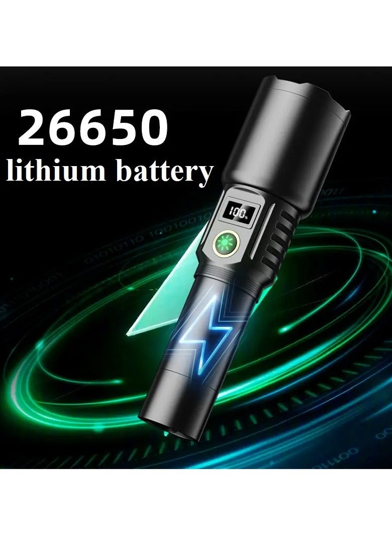 Generic P90 SX508 Multi Functional Waterproof Telescopic Flashlight With Digital Display Battery Indicator  - Image 5