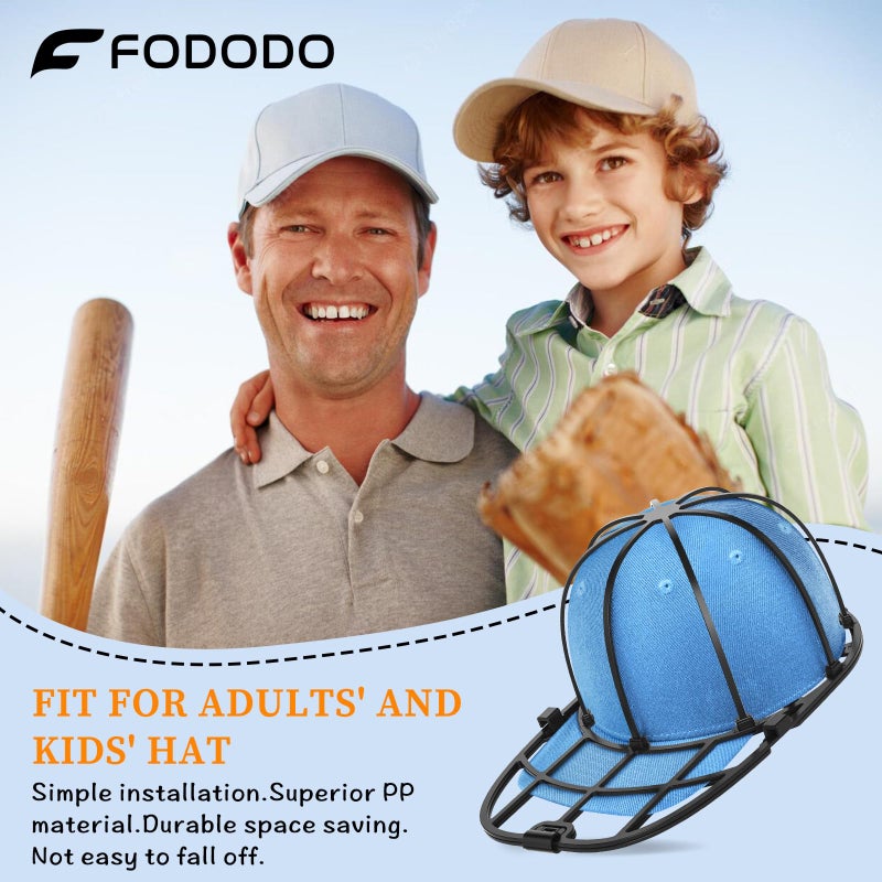 Fododo 2 Pack Hat Washer Cage for Washing Machine Baseball Cap Washer for Dishwasher, Hat Racks Cleaner Holder for Adults and Kids Ball Hats Cleaning, Black - Image 3