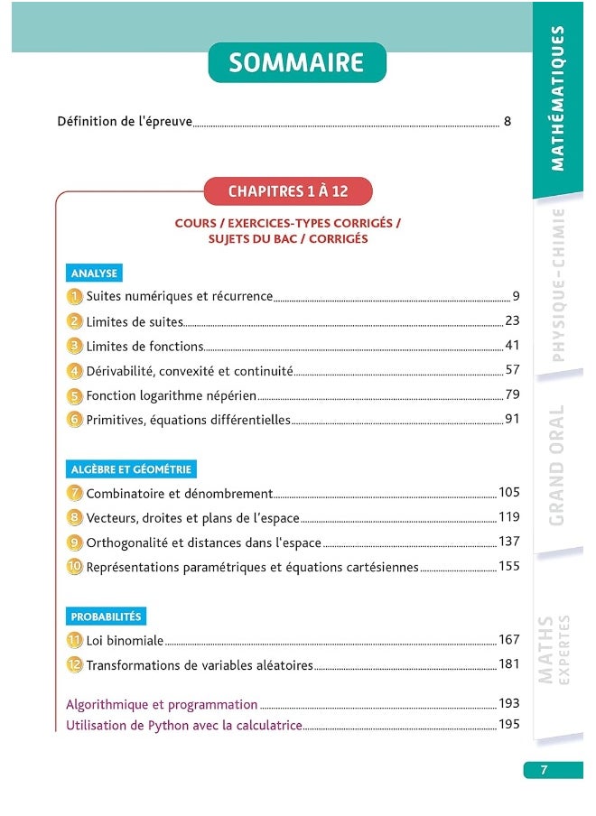 Objectif BAC Tle Ma compil' de spécialités Maths et Physique-Chimie: + Grand Oral + option Maths expertes  - Image 3