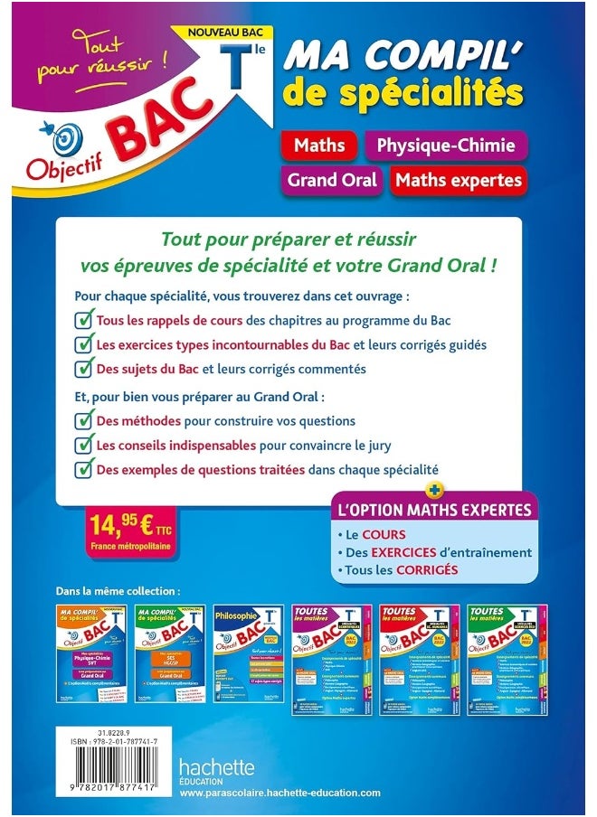 Objectif BAC Tle Ma compil' de spécialités Maths et Physique-Chimie: + Grand Oral + option Maths expertes  - Image 2