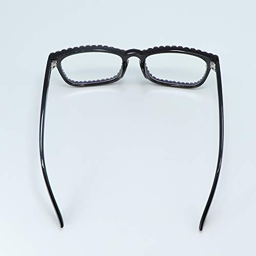FUPRECIOUS Square Rhinestone Reading Glasses For Women Blue Light Blocking Computer Readers Glasses (black, 1.5, x) - Image 5