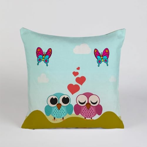 AMAZE ATTIRES | Decorative Printed Square Cushion Cover Set of 5 Throw Pillow Covers/Cases for Couch Sofa Home (16 x 16 inch or 40cm x 40cm) AATCU201 - Image 4