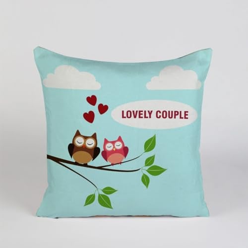 AMAZE ATTIRES | Decorative Printed Square Cushion Cover Set of 5 Throw Pillow Covers/Cases for Couch Sofa Home (16 x 16 inch or 40cm x 40cm) AATCU201 - Image 2