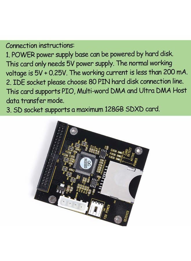 KOOBOOK 1Pcs SD SDHC Card to IDE 3.5" 40Pin Male Adapter Male IDE Hard Disk Drive Adapter - Image 3