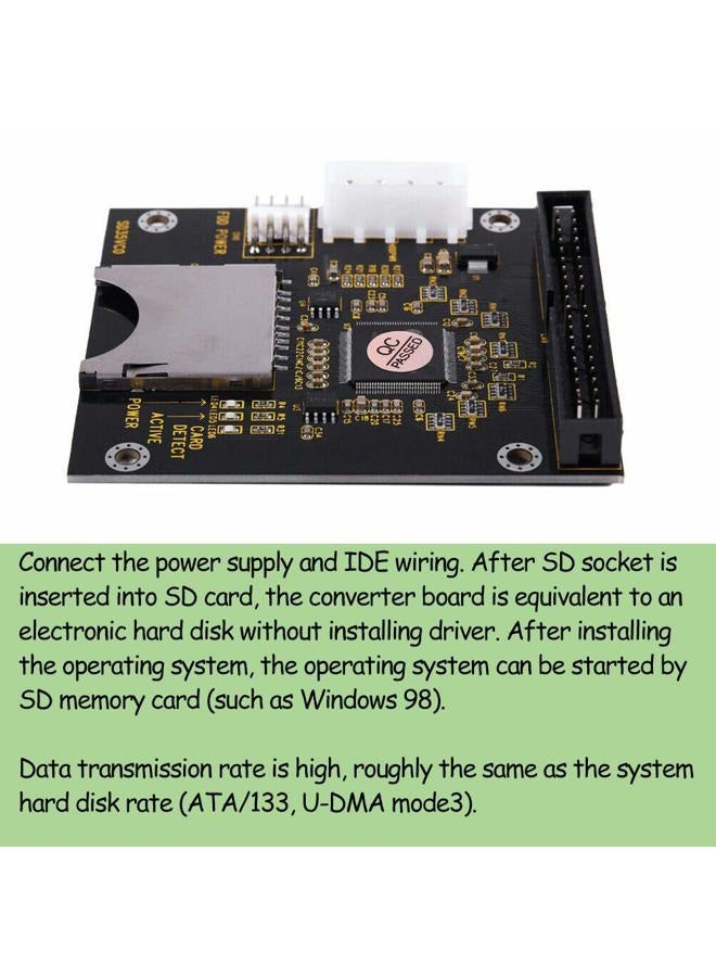 KOOBOOK 1Pcs SD SDHC Card to IDE 3.5" 40Pin Male Adapter Male IDE Hard Disk Drive Adapter - Image 4